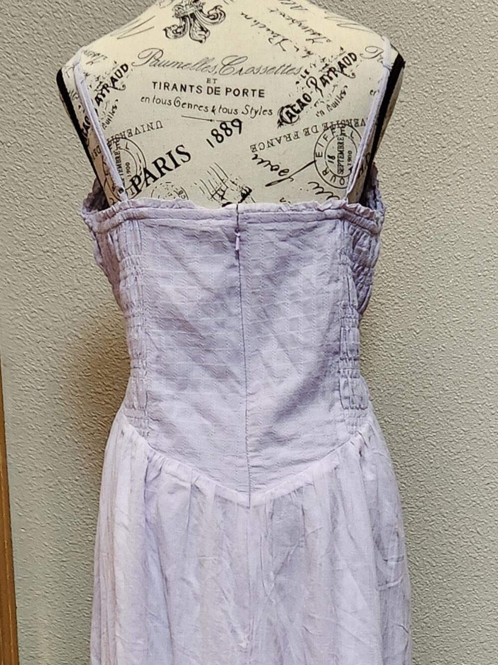 AMERICAN EAGLE AE Lavender Smocked Maxi Sun Dress Pockets - Large - NEW NWT - Picture 4 of 5